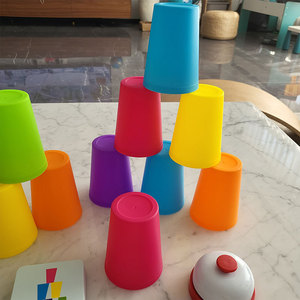 Tazas apilables de plástico para niños, juguete colorido para niños de 4 a 6 años, accesorios para juegos de mesa de guardería - Product Image 2