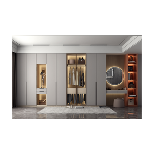 Modern Walk in <strong>Closet</strong> Wardrobe Para Habitacion Custom Systems Design Wood Bedroom Cupboards - Product Image 4