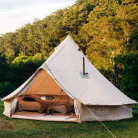 2025 nouveau luxe 3M 4M 5M 4 personnes hiver mongol toile extérieur Glamping Camping yourte maison cloche tentes couverture