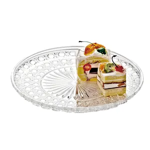 Yanıp sönen yanıp sönen elmas plastik meyve tabağı 10/12/14 inç akrilik kek standı yeniden PC kek tepsisi