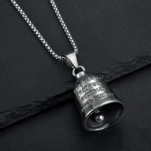 Yunnique – collier avec pendentif cloche d'ange en acier inoxydable, style vintage, bijoux cadeau unisexe, chaîne de 3mm, longueur 60cm - Product Image 3