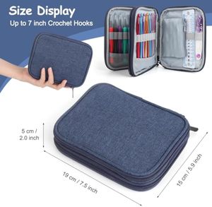 Portable Travel Empty Crochet Hooks <strong>Case</strong> Crochet Hook Storage <strong>Case</strong> Organizer Zipper Bag <strong>for</strong> Needlework - Product Image 2
