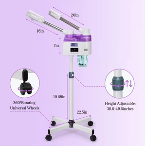 ZZ Beautycold <b>3</b>-in-<b>1</b> Beauty Instrument Hot Cold Light Steamer for Spa Salon Use Silica LED Pore Replenishing Water Turn System - Product Image 2