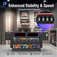 Impresora de Sublimación de Alta Velocidad GC2000TX de 1900 mm, 4 Cabezales, 1200 DPI, para Impresión Textil Digital Industrial, Ropa Deportiva