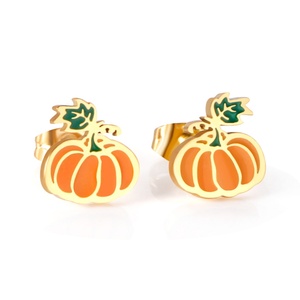 Ason - Pendientes de Moda con Forma de Calabaza, Chapados en Oro de 18K, Joyería Personalizada - Product Image 1