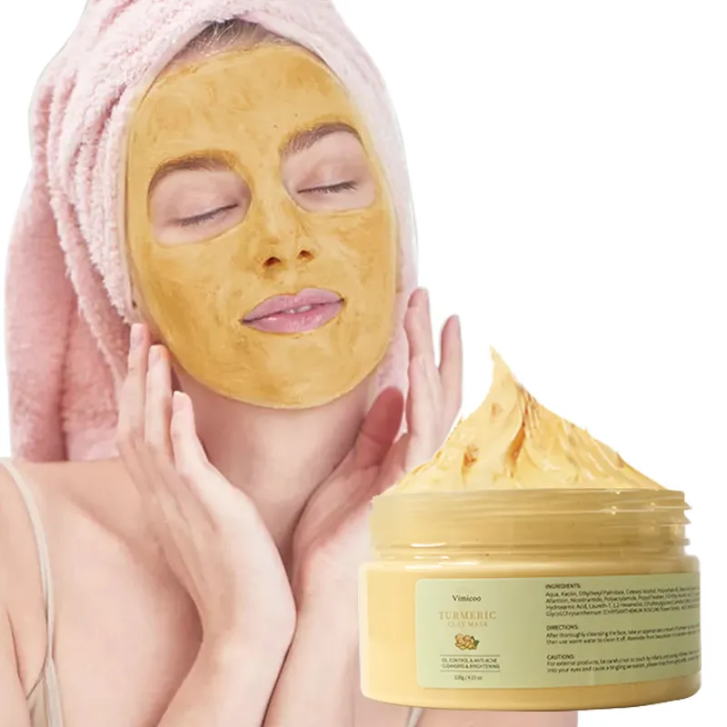 Étiquette privée coréenne biologique Vegan, soins pour la peau, Anti-acné, nettoyage des Pores, masque Facial, en argile turban, 1 pièce