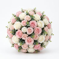 NINI Promotion : Grandes boules de fleurs artificielles en soie blanches pour centres de table de mariage, arrangements floraux de 50 cm, 60 cm, 80 cm