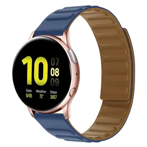 Multi Colors 22mm Schnell verschluss Magnet gummi Smart Watch Armband 20mm Silikon Uhren armband für Samsung Galaxy Watch Frauen Männer