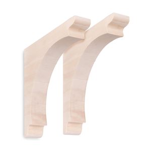 Support d'angle en bois sculpté au design contemporain, facile à installer, pour meubles, armoires et décoration murale - Product Image 4