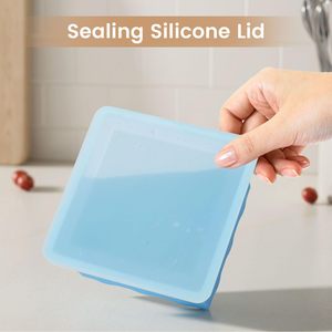 Moule à cubes de soupe carré en silicone avec couvercle, écologique, compatible lave-vaisselle, pour la cuisine - Product Image 6