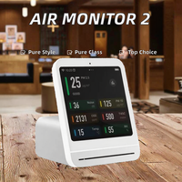Qingping Smart Air Quality Monitor 2 Détecteur de capteur pour PM2.5 TVOC Étanche Bruit Poussière Moniteur Horloge pour Xiaomi App Home