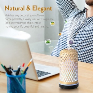 Aromacare 200ML Handmade Woven Ultrasonic <strong>Aromer</strong> Diffser Custom Diffuser Fragrance Aromatherapy Essential Oil Wooden Diffuser - Product Image 4