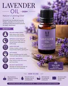Therapeutic Grade Pure Lavender <b>Essential</b> <b>Oil</b> Bulk Supply Natural Plant Extract <b>for</b> Hair Care Skincare <b>Diffuser</b> OEM - Product Image 4