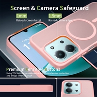 Étui de protection pour téléphone Xiaomi Redmi 15C 171 173 mm avec coque arrière en TPU souple transparent magnétique et PC rigide