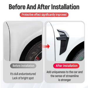 Spoiler Décoratif Universel d'Aile de Voiture Évents Latéraux Grille d'Admission de Flux d'Air Accessoires Extérieurs Marqueur Latéral Aile d'Air - Product Image 4