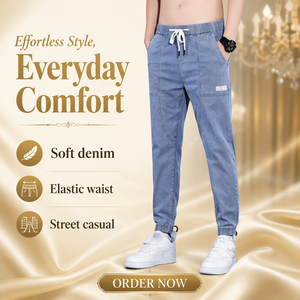 <span class=keywords><strong>Jeans</strong></span> Casuales de Mezclilla para Hombre, Cintura Media, Corte Recto, Verano, Lavado Medio, al <span class=keywords><strong>por</strong></span> <span class=keywords><strong>Mayor</strong></span> - Product Image 3