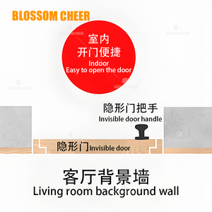 Modern Single Sided Indoor Invisible <strong>Door</strong> Lock Spherical Zinc Alloy <strong>Knob</strong> Ball Handle Easy Installation for Villa Bedrooms - Product Image 6