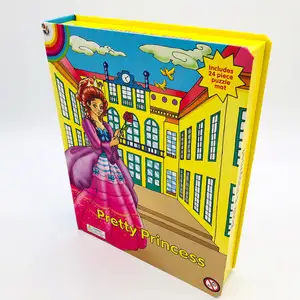 Livros de quebra-cabeças personalizados para crianças com desenhos em quadrinhos Diecuts
