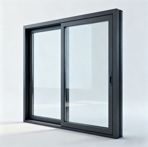 Fenêtres coulissantes horizontales en aluminium de style français OEM, étanches, isolantes thermiquement, insonorisées, double vitrage trempé, marque allemande - Product Image 2