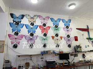 קישוט פרפרים צבעוני לגינה חיצונית 40 ס\\\"מ, פרפר דינמי מדומה עם שלט רחוק - Product Image 2