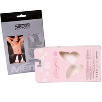 Caja de Embalaje de Cartón para Ropa Interior con Logotipo Personalizado y Ventanas para Exhibición de Ropa Interior, Calzoncillos Boxer para Hombre, Calzoncillos y Boxer para Hombre