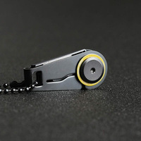 Couteau miniature créatif DIHAO avec fermeture éclair, outil de survie portable pour l'extérieur, outil d'urgence pliable en acier inoxydable, porte-clés EDC