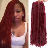 Extensions de Micro Locs Sœur Artificielles Ghana, Tresses Crochets Synthétiques, Faux Locs Sœur Dread 2x en Paquets