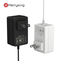 Adaptateur secteur mural AC/DC noir avec prise américaine, sortie 5V 9V 12V 15V 24V 1A-7A, 5.5x2.1mm pour caméra CCTV, système de sécurité, chargeur