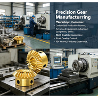 HYX Brass Bevel Gear Custom Processing Module 0.5 90° Non-standard Mechanical Gear Parts