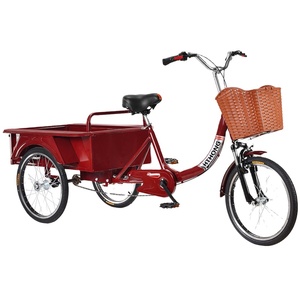 Nuevo Triciclo de Pedales Antiguo, Bicicleta para Adultos, Triciclo de Empuje, Capacidad de Carga de 200 kg, <span class=keywords><strong>QBR</strong></span>-16 - Product Image 1