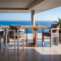 Tables et chaises pliantes d'extérieur en teck modernes pour mariage et événements