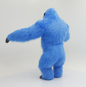 Costume de mascotte gonflable personnalisé de personnage d'anime, <span class=keywords><strong>gorille</strong></span> bleu, cosplay en fourrure pour fête d'Halloween, costume mignon de dessin animé King Kong - Product Image 5