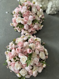Bola de Flores Artificiales, Rosa, Flor de Baby Breath, Centro de Mesa para Bodas, Decoraciones para Mesa de Boda y Fiestas - Product Image 3