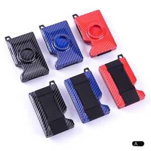 Portefeuille de <span class=keywords><strong>porte</strong></span>-cartes de blocage RFID en fibre de carbone mince et minimaliste pour <span class=keywords><strong>AirTag</strong></span> et <span class=keywords><strong>porte</strong></span>-<span class=keywords><strong>monnaie</strong></span> avec caractéristique de pince à billets pour carte de crédit - Product Image 2