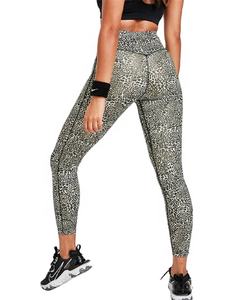 Leggings Deportivos de Cintura Alta para Mujer, Estampado Animal, Efecto Levanta Glúteos, Control de Abdomen, Anticelulitis, Spandex/Poliéster, para Yoga y Fitness - Product Image 3