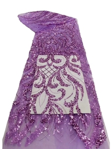 Hình Dạng Đối Xứng Giá Tốt Thiết Kế Mới Sequin Thêu Bead Thêu Vải Căng Ren - Product Image 5