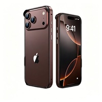 Coque de téléphone pour iPhone 18 Pro Max, bord en alliage d'aluminium, antichoc, coque de téléphone pour iPhone 17, coque de téléphone légère en métal