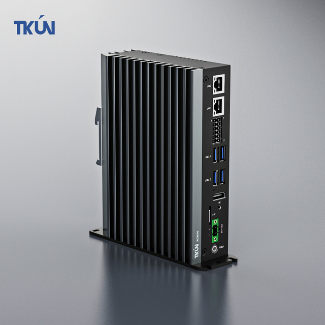 J6412 X86 Industrial Mini PC Fanless IPC Industrial Control Computer Host XC9016 TKUN with Edge Rail Mounted 9~36V HD-out