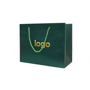 Customizable <b>Patterned</b> logo <b>Paper</b> Bags with Nylon Rope Handles for Premium Gifts and Footwear/apparel Applications - Product Image 1