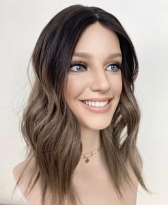 <span class=keywords><strong>Capelli</strong></span> ebrei di alta qualità in seta con trama Ombre marrone frassino ondulato vergine europea <span class=keywords><strong>capelli</strong></span> umani Toppers 6x7 8x9 pezzi di <span class=keywords><strong>capelli</strong></span> - Product Image 3