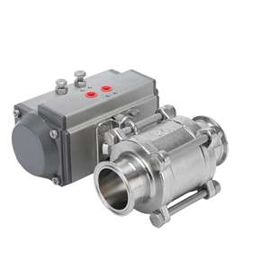 วาล์วน้ำแบบเปิด-ปิดเร็ว ระบบลมนิวเมติก แบบรวมทุกอย่างในหนึ่งเดียว ไม่มีช่องว่าง ไม่เกิดการสะสมของสิ่งสกปรก ดีไซน์สามชิ้น ขนาด <span class=keywords><strong>1</strong></span>/2"-4" รองรับ OEM - Product Image 6