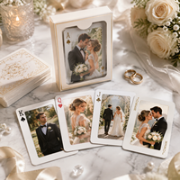 Jeu de cartes à jouer personnalisé de haute qualité, vente en gros, cadeau de mariage, design imprimé sur mesure avec boîte, fournisseur de poker de table