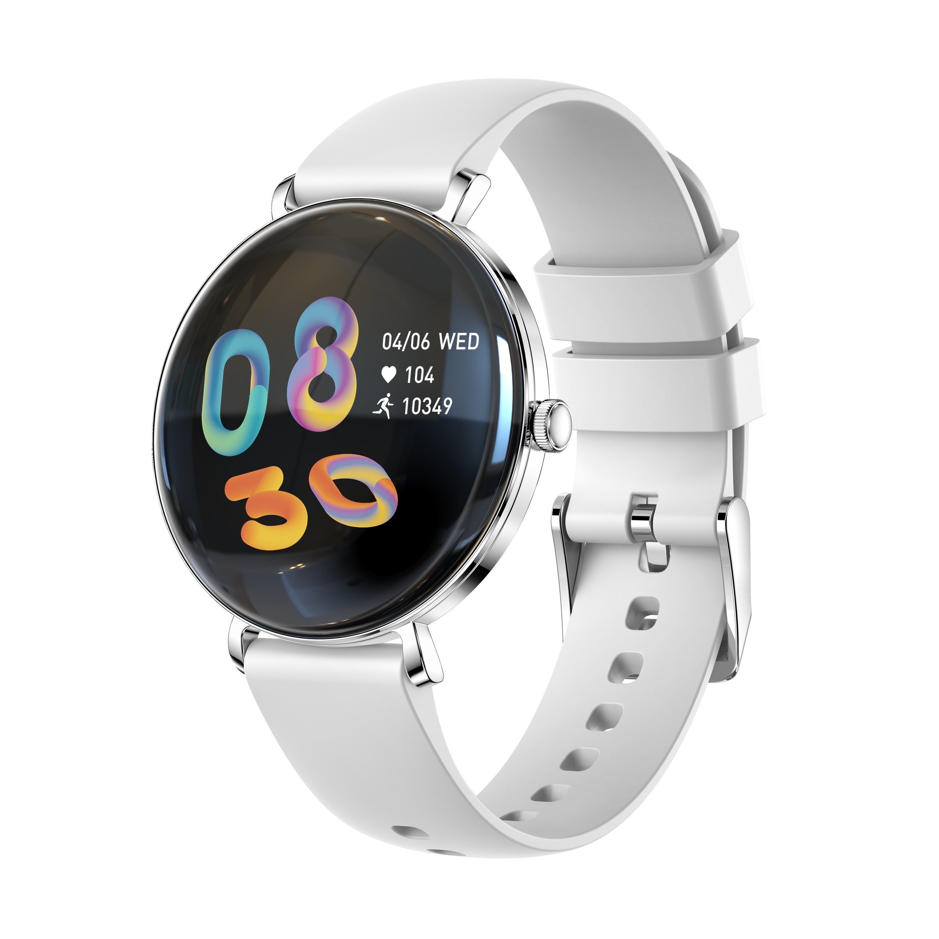 Correa de reloj de plata y silicona