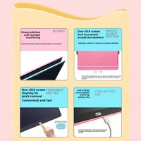 Tablette d'écriture numérique LCD 16 pouces pour enfants, tableau à gribouiller rechargeable avec fonctions d'effacement, bloc-notes graphique