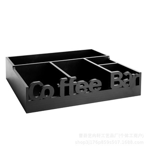Organizador de Cápsulas de Café de Bambú, 33x29x9cm, Negro, para Escritorio o Barra de Café - Product Image 5