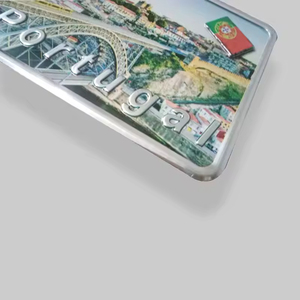 Patrón personalizado Porto Portugal Letrero de metal Bandera portuguesa <span class=keywords><strong>Ciudad</strong></span> País Carretera Cartel de chapa en relieve Regalo de metal de pared - Product Image 3