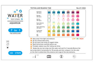 케이프 <span class=keywords><strong>7</strong></span> in 1 수족관 어항 테스트 스트립 담수 및 소금물을위한 수족관 물 테스트 키트 - Product Image 4