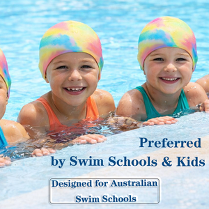 Bonnet de bain en silicone souple et sûr pour enfants, haute visibilité, facile à porter, sans BPA, design personnalisé pour les écoles de natation et les entraînements en club - Product Image 2