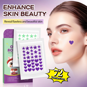 Patchs Hydrocolloï<span class=keywords><strong>des</strong></span> Cœur d'Étoile pour l'Acné à l'Acide Salicylique – 72 Patchs par Boîte pour le Visage, Tous Types <span class=keywords><strong>de</strong></span> Peau – Absorbe les Sécrétions Cutanées - Product Image 5