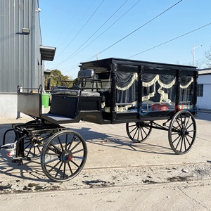 Hearse Funeral Car Black Funeral Hearse Vehicle Funeral Hearse Carriage Electric/Horse-drawn Cart Factory Promotions - Product Image 2